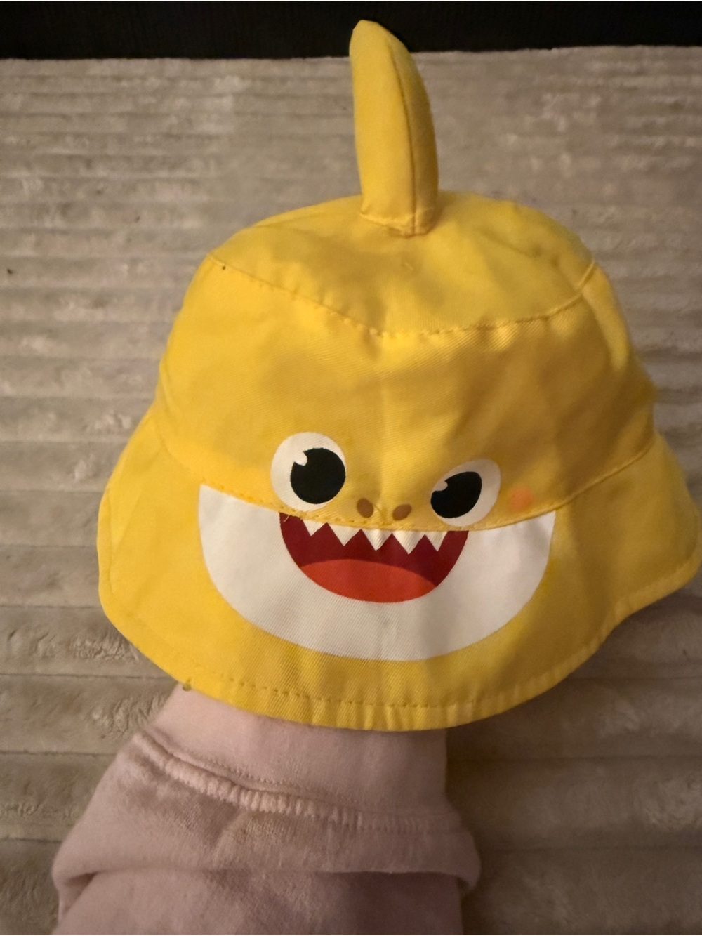 Yellow Baby Shark Bucket Hat - Cute Kids Sun Hat